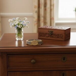 Majestime Vintage Gold and bluish Gray Women's Bangle Watch